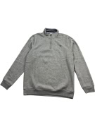 CREW CLOTHING COMPANY Felpa con zip a 1/4 logo minimal grigio da uomo XL