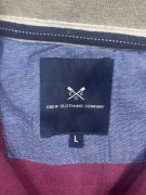 CREW CLOTHING COMPANY ΦΟΥΤΕΡ ΜΕ ΦΕΡΜΟΥΑΡ 1/4 (QUARTER ZIP) LOGO BURGUNDY ΑΝΔΡΙΚΟ L