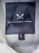 Crew Clothing Company Hoodie Grey Embroidered Logo Unisex L