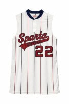 CRUSADER CANOTTA BASEBALL RIGATA BIANCA UOMO PRE OWNED L