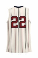 CRUSADER CANOTTA BASEBALL RIGATA BIANCA UOMO PRE OWNED L