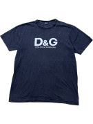 D G DOLCE GABBANA T SHIRT GRAPHIC FADED BLACK UOMO PRE OWNED L