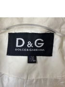 D&G DOLCE & GABBANA VINTAGE BELTED JACKET WHITE WOMEN XXL