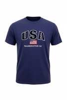 DELTA T-Shirt USA Washington DC Logo Blue Unisex M