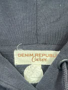 Denim Republic Hoodie Logo Dark Blue Women’s 2XL
