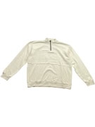 Denim Tom Tailor Φούτερ 1/4 Zip Casual Logo Εκρού Ανδρικό XXL