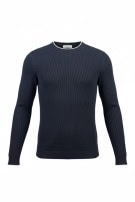 DENIM TOM TAILOR MAGLIONE IN MAGLIA MINIMAL BLU NAVY UOMO PRE OWNED L