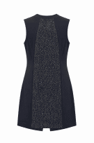 DESIGUAL MINI DRESS MONOCHROME BLACK WOMEN PRE OWNED S
