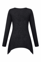 DESIGUAL ΜΑΚΡΥΜΑΝΙΚΗ ΜΠΛΟΥΖΑ GRAPHIC ΜΑΥΡΟ ΓΥΝΑΙΚΕΙΟ PRE OWNED XS