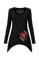 DESIGUAL ΜΑΚΡΥΜΑΝΙΚΗ ΜΠΛΟΥΖΑ GRAPHIC ΜΑΥΡΟ ΓΥΝΑΙΚΕΙΟ PRE OWNED XS