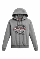 DESIGUAL ZIP HOODIE GRAPHIC GRIGIO DONNA PRE OWNED M