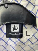 DI ROCCOBAROCCO ΠΟΥΚΑΜΙΣΟ CASUAL ΚΑΡΩ ΜΕ LOGO ΛΕΥΚΟ/ΜΠΛΕ ΑΝΔΡΙΚΟ L