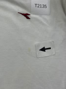 DIADORA Polo T-Shirt White Logo UNISEX XL