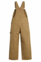 DICKIES WORKWEAR BIB OVERALLS BEIGE UNISEX PRE OWNED L