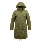 Diesel Μακρύ Μπουφάν Parka Casual Λογότυπο Χακί Γυναικείο M/L