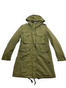 Diesel Μακρύ Μπουφάν Parka Casual Λογότυπο Χακί Γυναικείο M/L