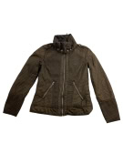 DIESEL ΜΠΟΥΦΑΝ JACKET CASUAL LOGO ΧΑΚΙ/ΛΑΔΙ ΓΥΝΑΙΚΕΙΟ S
