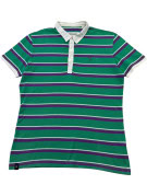 DIESEL POLO SHIRT STRIPED GREEN PURPLE ΓΥΝΑΙΚΕΙΟ PRE OWNED L