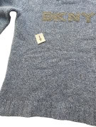 DKNY JEANS ΠΛΕΚΤΟ ΠΟΥΛΟΒΕΡ SPELL OUT ΜΠΛΕ ΜΕΛΑΝΖΕ ΓΥΝΑΙΚΕΙΟ PRE OWNED S