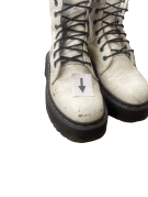DR MARTENS BOOTS CHUNKY WHITE MEN PRE OWNED EU 38
