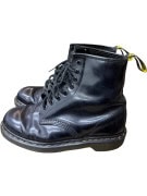 DR. MARTENS Leather Boots Vintage Black Unisex EU 39
