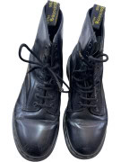 DR. MARTENS Black Leather Boots Size 38