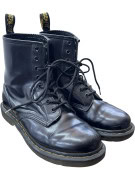 DR. MARTENS Black Leather 8 Eye Boots Unisex Size 38
