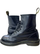 DR. MARTENS Black Leather 8 Eye Boots Unisex Size 38