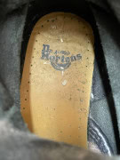 DR. MARTENS Black Leather 8 Eye Boots Unisex Size 38