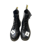 DR MARTENS LEATHER BOOTS WORKWEAR BLACK UNISEX PRE OWNED EU 39