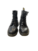 DR MARTENS LEATHER BOOTS WORKWEAR BLACK UNISEX PRE OWNED EU 39