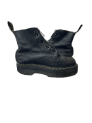 DR MARTENS STIVALETTI CON ZIP PLATFORM NERO DONNA PRE OWNED EU 37