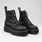 DR MARTENS STIVALETTI CON ZIP PLATFORM NERO DONNA PRE OWNED EU 37