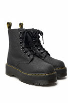DR MARTENS ΜΠΟΤΑΚΙΑ PLATFORM GRAPHIC ΜΑΥΡΟ ΓΥΝΑΙΚΕΙΟ PRE OWNED EU38