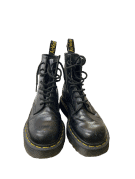DR MARTENS ΜΠΟΤΕΣ ΜΑΥΡΟ ΑΝΤΡΙΚΟ PRE OWNED EU 38