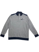 DUNMORE Φούτερ Henley Casual Logo Γκρι Ανδρικό XXL