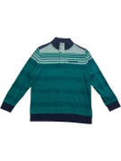 DUNMORE Μπλούζα Polo Ριγέ Casual Πράσινο/Μπλε Ανδρικό XXL