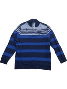 Dunmore Sweatshirt Ριγέ Casual Κουμπιά Μπλε/Γκρι Ανδρικό XXL
