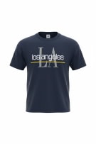 DYNASTY T-SHIRT LOS ANGELES LOGO OVERSIZED ΜΠΛΕ UNISEX XXL