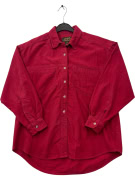 EDDIE BAUER CAMICIA VINTAGE ROSSA A MANICHE LUNGHE DA UOMO M usata