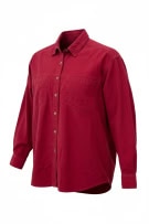 EDDIE BAUER CAMICIA VINTAGE ROSSA A MANICHE LUNGHE DA UOMO M usata