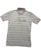 ELLESSE Striped Polo Shirt Vintage Logo White/Pink Men’s S