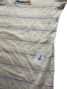 ELLESSE Striped Polo Shirt Vintage Logo White/Pink Men’s S