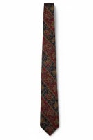 ENRICO COVERI NECKTIE VINTAGE PAISLEY BURGUNDY NAVY MENS PRE OWNED