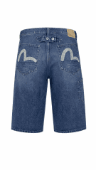 EVISU DENIM SHORTS VINTAGE BLUE MEN PRE OWNED XXL