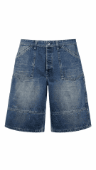 EVISU DENIM SHORTS VINTAGE BLUE MEN PRE OWNED XXL