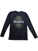 FANATICS MAGLIA A MANICHE LUNGHE NEW ENGLAND PATRIOTS LOGO NERA UNISEX M usata