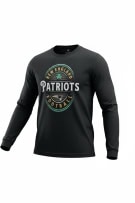 FANATICS MAGLIA A MANICHE LUNGHE NEW ENGLAND PATRIOTS LOGO NERA UNISEX M usata