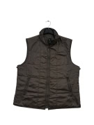 FAY PUFFER VEST GILET LOGO LABEL BROWN MENS M/L