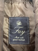 FAY PUFFER VEST GILET LOGO LABEL BROWN MENS M/L